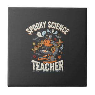 Halloween Biology Teacher Spooky Science Ceramic Tile