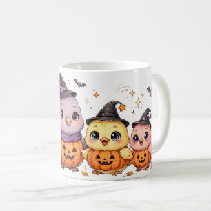 Halloween Birds Mug, Cute Coffee Mug