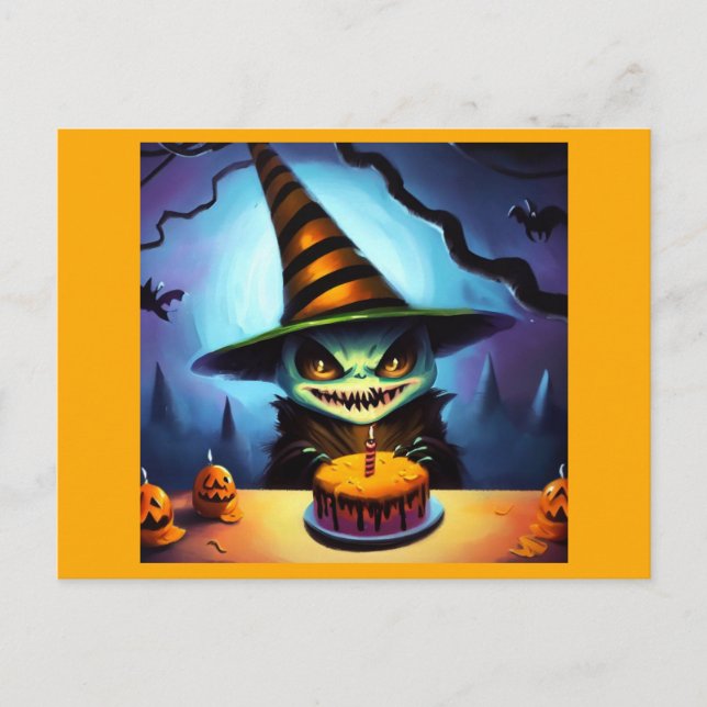 Halloween - Birthday 1 Postcard (Front)