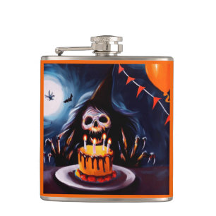 Halloween - Birthday 4 Hip Flask