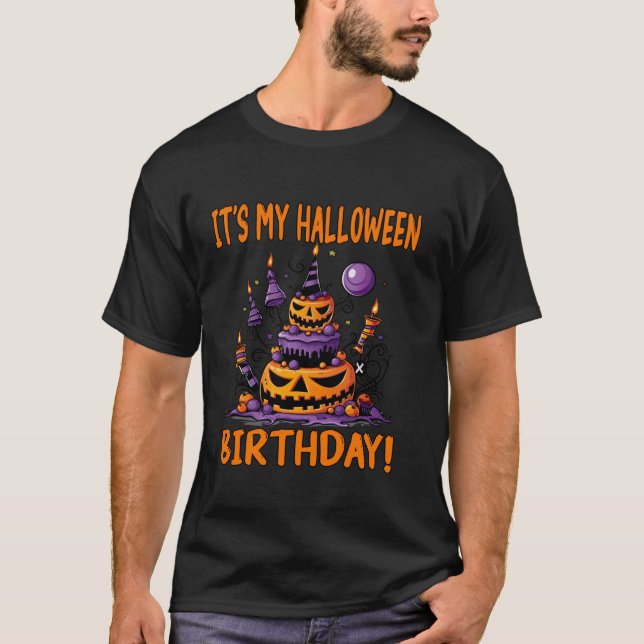 Halloween Birthday 5th 6th 7th 8th 40th Birthday P T-Shirt (Front)