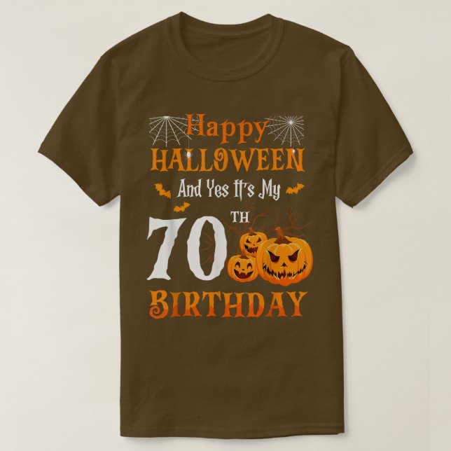 Halloween Birthday 70 year old 70th Papa Nana Pump T-Shirt (Design Front)