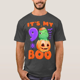 Halloween Birthday 9 Year Old, Dinosaur, It's My 9 T-Shirt