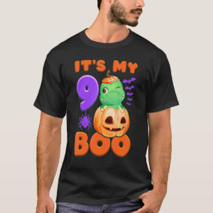 Halloween Birthday 9 Year Old Dinosaur It's My 9th T-Shirt