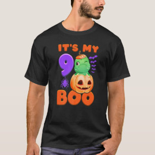 Halloween Birthday 9 Year Old Dinosaur It's My 9th T-Shirt