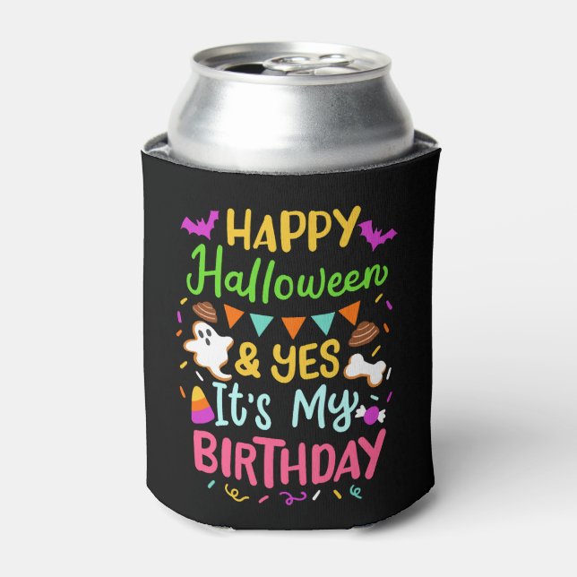 Halloween Birthday Can Cooler (Can Front)