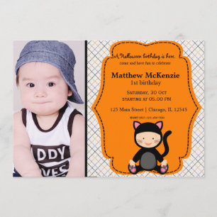 Halloween birthday costume invitation