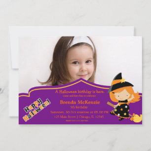 Halloween birthday costume invitation