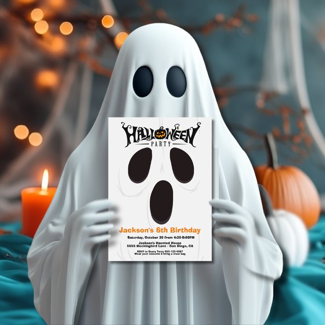 Halloween Birthday Ghost Face invitations (Creator Uploaded)