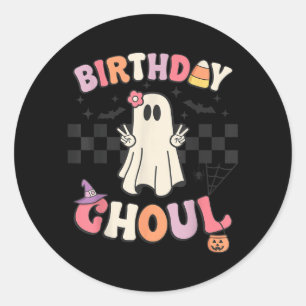 Halloween Birthday Ghoul Bday Party Anniversary Classic Round Sticker
