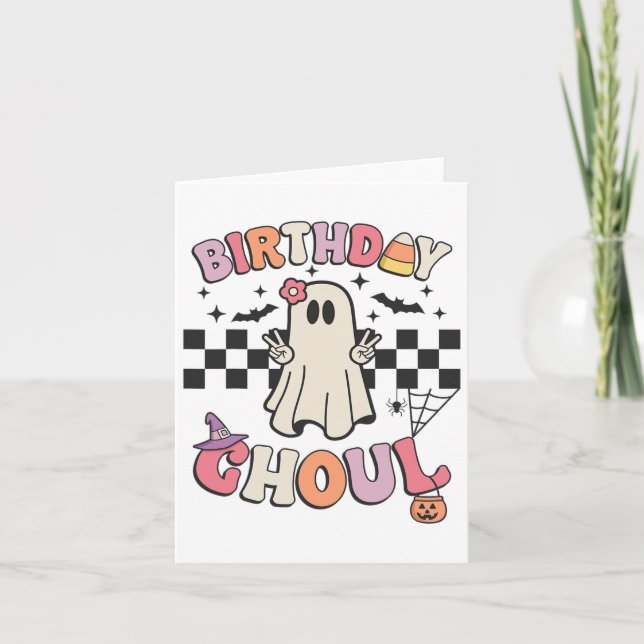 Halloween Birthday Ghoul Bday Party Anniversary Wo Card (Front)