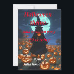 Halloween birthday invitation<br><div class="desc">halloween is coming soon, fun things are going to happen come on make it the scariest night ever, prepare candies when i come or i will make you unable to sleep</div>