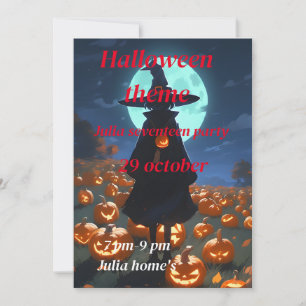 Halloween birthday invitation