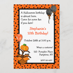 Halloween Birthday Invitation