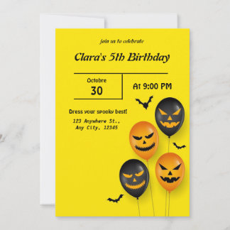 Halloween Birthday Invitation