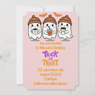 halloween birthday invitation