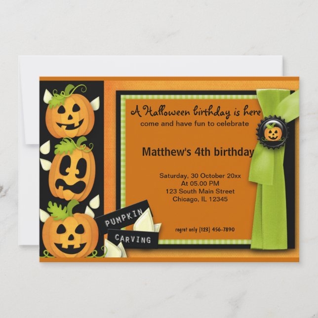 Halloween Birthday Invitation (Front)