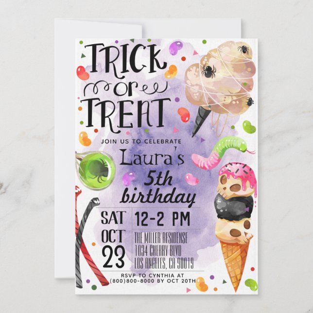 Halloween Birthday Invitation (Front)