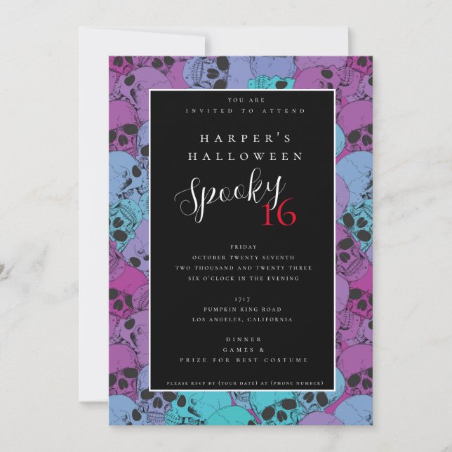 Halloween Birthday Invitation (Front)