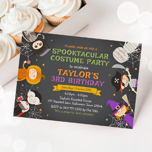 Halloween Birthday Invitation Costume Party
