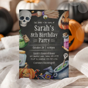 Halloween Birthday Invitation for Kids & Adults