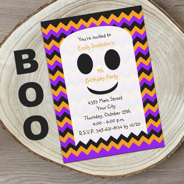 Halloween Birthday Invitation, Halloween Ghost Invitation (Creator Uploaded)