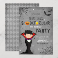 Halloween Birthday Invite Vampire Halloween Party