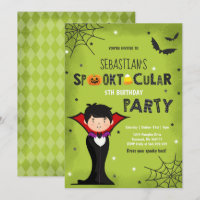 Halloween Birthday Invite Vampire Halloween Party