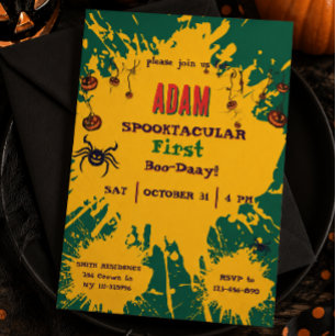 Halloween Birthday Kids Party Halloween Invitation