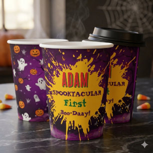 Halloween Birthday Kids Party Halloween Paper Cups