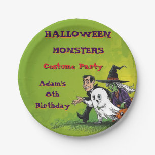 Halloween Birthday Kids Party Halloween Paper Plate