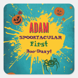 Halloween Birthday Kids Party Halloween Square Sticker