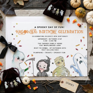Halloween Birthday Monster Party Invitation