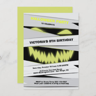 Halloween Birthday Mummy invitations