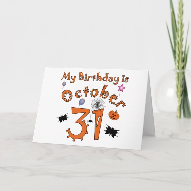 Halloween Birthday October 31st Card (Front)