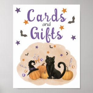 Halloween Birthday Party Cards and Gifts Poster