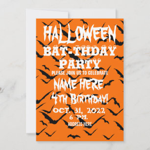 HALLOWEEN BIRTHDAY PARTY CELEBRATION INVITATION