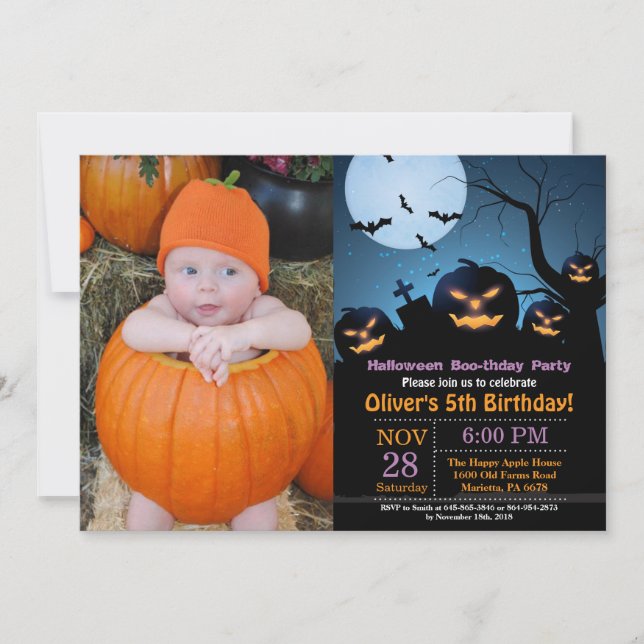Halloween Birthday Party Invitation (Front)