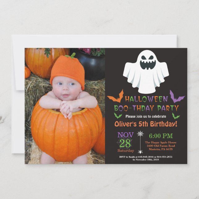 Halloween Birthday Party Invitation (Front)