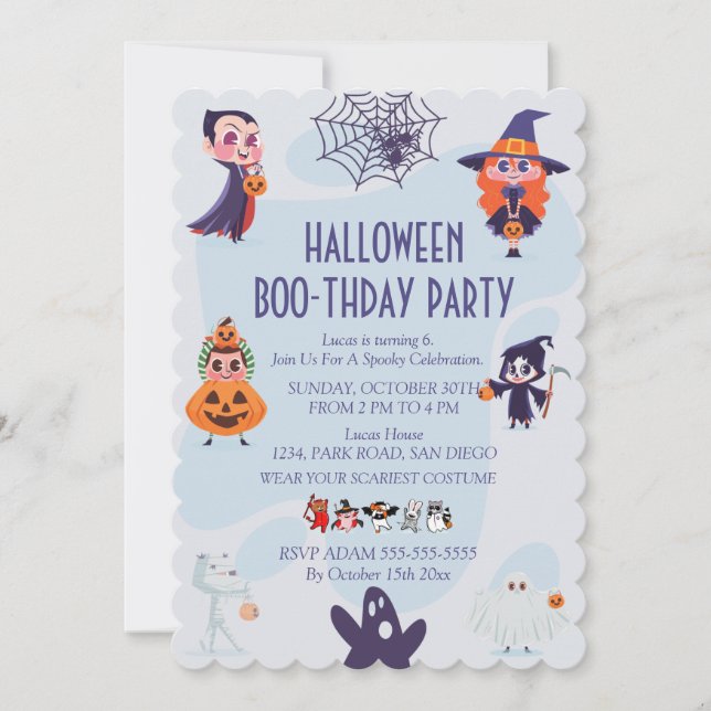 Halloween Birthday Party Invitation (Front)