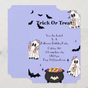 halloween birthday party  invitation