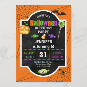 Halloween Birthday Party Invitation
