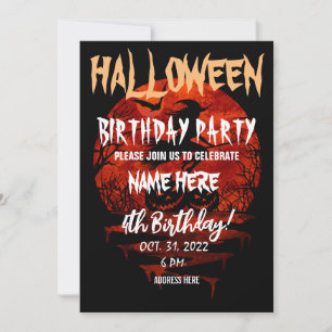 HALLOWEEN BIRTHDAY PARTY INVITATION