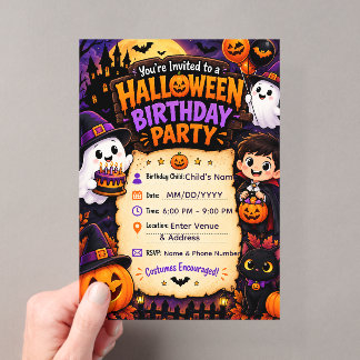 Halloween Birthday Party Invitation | Spooky Hallo