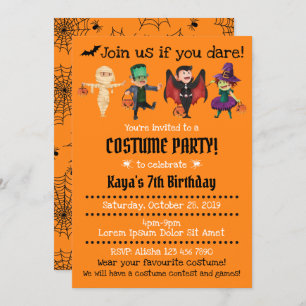 Halloween Birthday Party Invitations