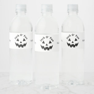 Halloween Birthday Party Jack O’ Fun Pumpkin Water Bottle Label
