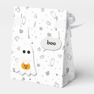 Halloween Birthday Party   Minimal Ghost Design Favour Box