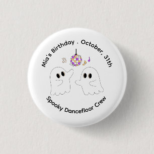 Halloween Birthday Party Minimal Pumpkin Design 3 Cm Round Badge