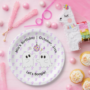Halloween Birthday Party   Minimal Pumpkin Design Paper Plate