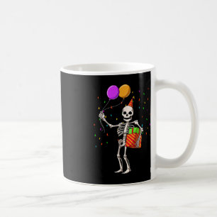 Halloween Birthday Party Outfit Skeleton Birthday  Coffee Mug